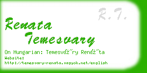 renata temesvary business card